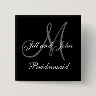 Custom Bridesmaid Wedding Party Buttons