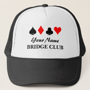 Custom bridge club trucker hat gift for members