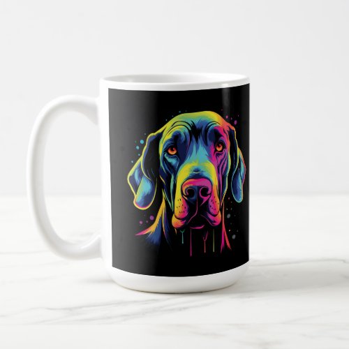 Custom Bright Colored Great Dane  Coffee Mug