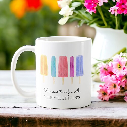 Custom bright colorful modern summer  coffee mug