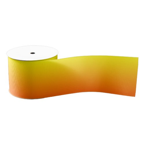 Custom Bright Orange Ombre Grosgrain Ribbon