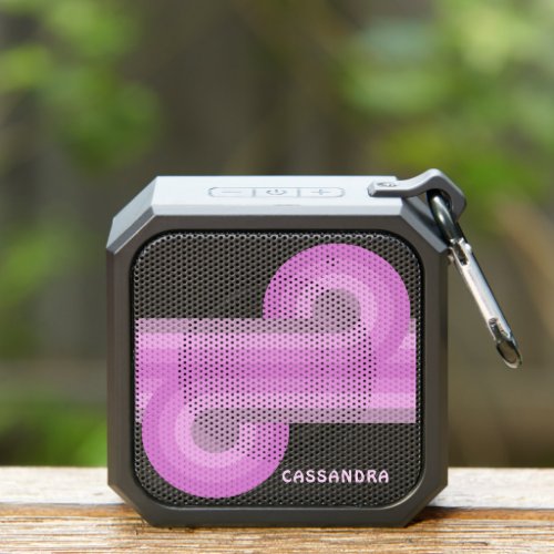 Custom Bright Pink Pastel Violet Retro Art Pattern Bluetooth Speaker