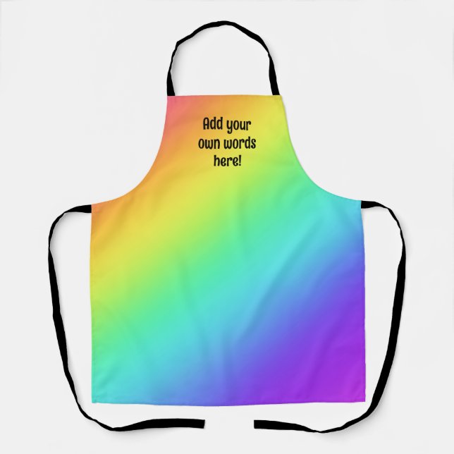 Custom Bright Rainbow Apron (Front)