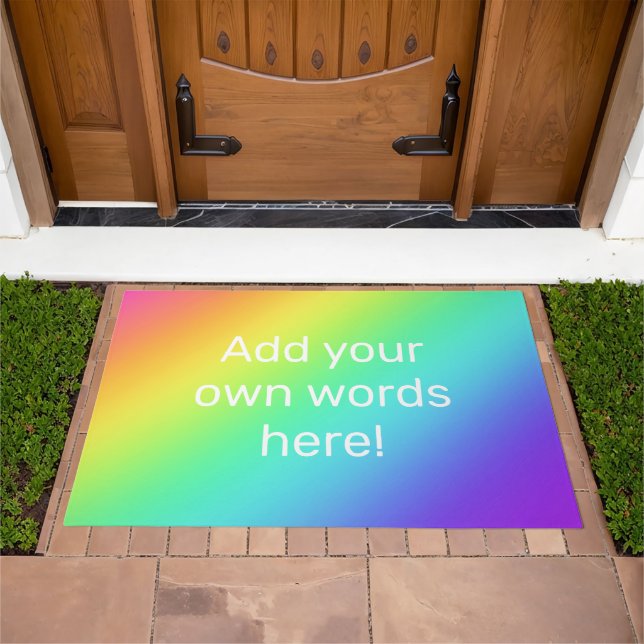 Custom Bright Rainbow Doormat (Outdoor)