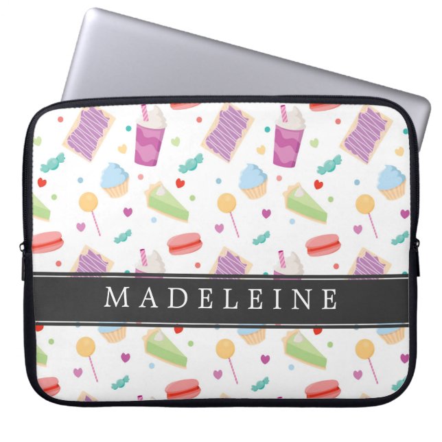 Custom Bright Sweet Treats Laptop Sleeve (Front)