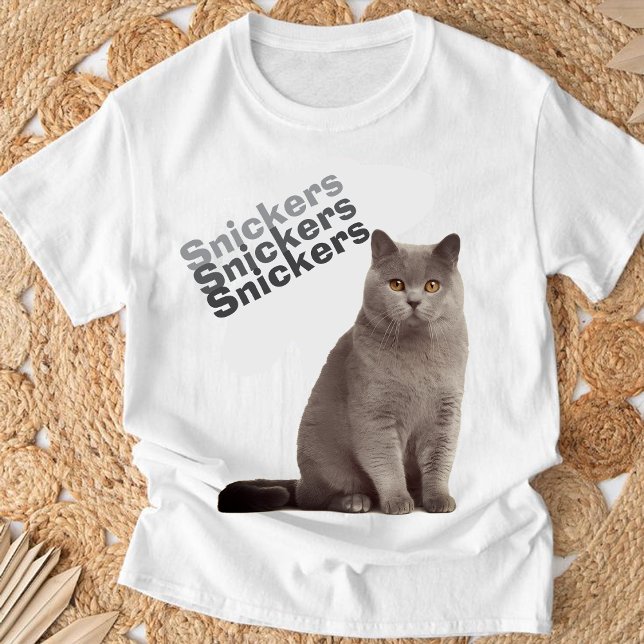 Custom British Shorthair Cat "Snickers" T-Shirt (Creator Uploaded)