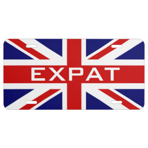 Custom British Union Jack car license plate
