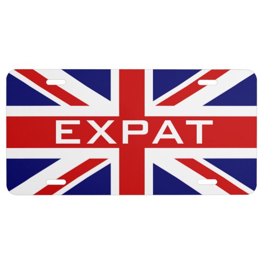 Custom British Union Jack car license plate
