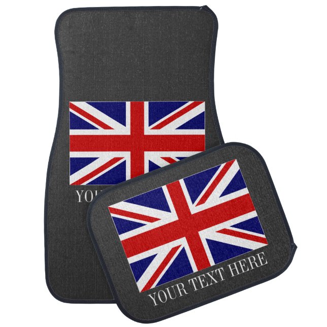 Custom British Union Jack car mat set (Set)