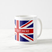 Custom British Union Jack flag coffee mugs (Front Right)