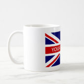 Custom British Union Jack flag coffee mugs (Left)