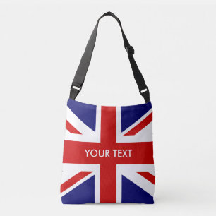 Custom British Union Jack flag cross body bag