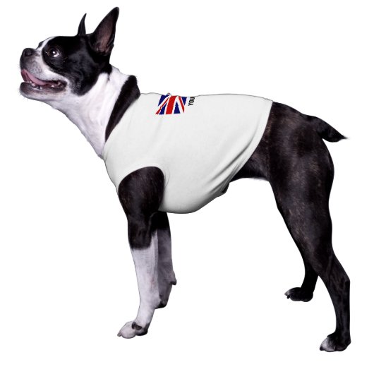Custom British Union Jack flag pet dog clothing (Side)