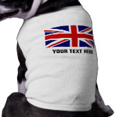 Custom British Union Jack flag pet dog clothing (Back)