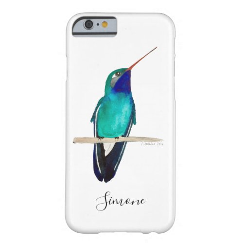 Custom Broad_billed Hummingbird Perched Barely There iPhone 6 Case