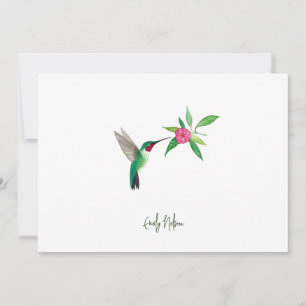 Custom Broad-tailed Hummingbird Note Card