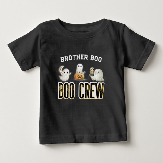 Custom Brother Boo Crew Halloween Baby T-Shirt (Front)