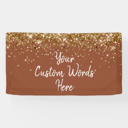 Custom Brown and Gold Birthday Party Photo Booth