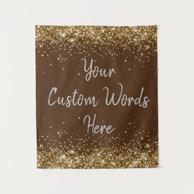 Custom Brown Backdrop Birthday Party Photo Booth (Front)