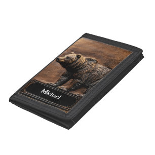 Custom Brown Bear Wallet Relief
