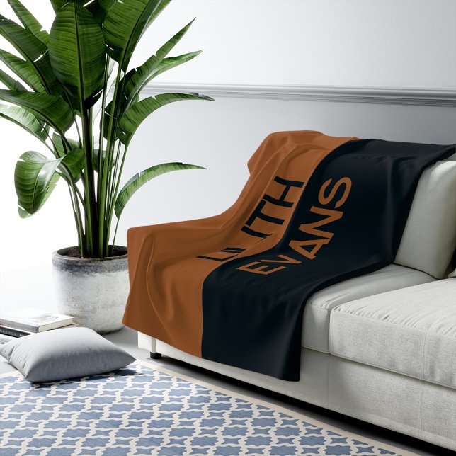 Custom Brown Blanket for Birthday & Christmas Gift (bridal shower blanket, bridesmaid gift, bridesmaid proposal blanket, baby name blanket, )