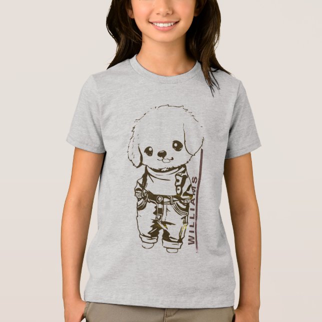 Custom Brown Graphic Name T-Shirt  Tri-Blend Shirt (Front)