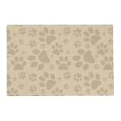 Custom Brown Paw Prints Dog Mat (Back)
