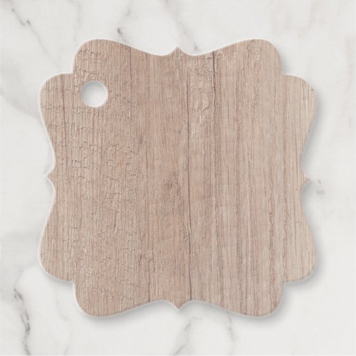 Custom Brown Wood Board Look Template Favor Tags