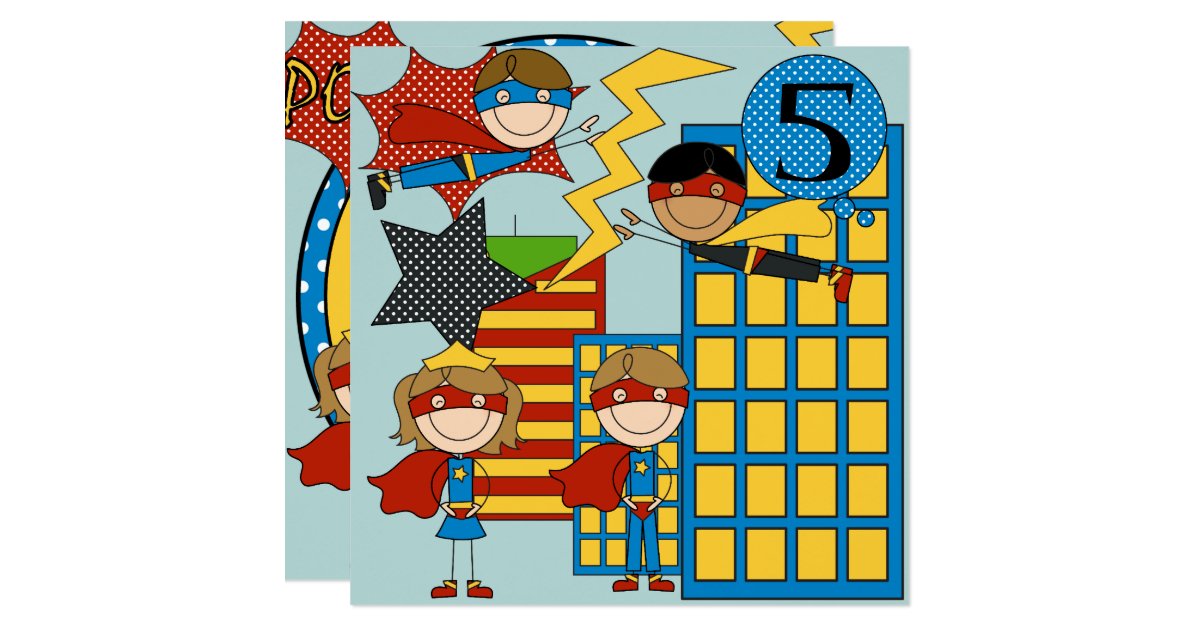 Custom Brunette Girl Super Hero Birthday Invites | Zazzle Custom Brunette Girl Super Hero Birthday Invites Zazzle