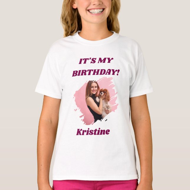 Custom Brush Princesses | It's My Birthday T-Shirt (Front)