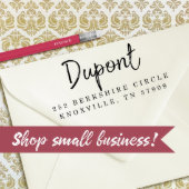 Custom Brush Script Self-Inking Address Stamp (Front)