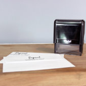 Custom Brush Script Self-Inking Address Stamp (Front)