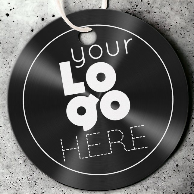 Custom Brushed Black Metal Business Logo Hang Tag (Creator Uploaded)