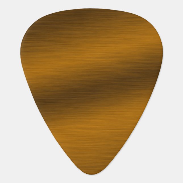 Custom Brushed Bronze Look Art Guitar Pick (Front)