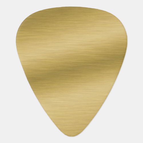 Custom Brushed Gold Look Art Guitar Pick