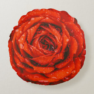 Custom Brushed Polyester Round Throw Pillow (16")