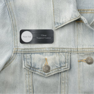 Custom Brushed Silver Metallic Personalized Name Tag