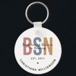 Custom BSN Bachelor of Science in Nursing Keychain<br><div class="desc">BSN Bachelor of Science in Nursing Personalized Nursing School Graduation Gifts!</div>