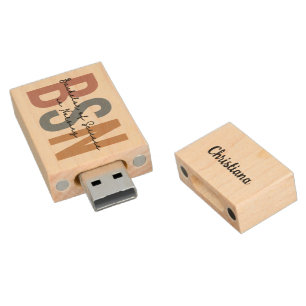 Custom BSN Bachelor of Science in Nursing Wood Flash Drive