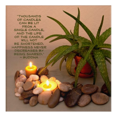 Custom Buddha Template Quote Still Life Photo Acrylic Print