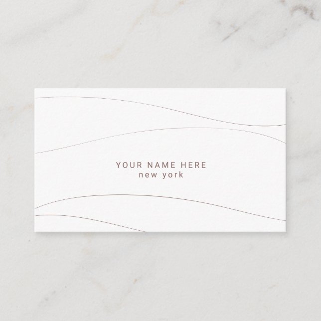 Custom Budget Modern Abstract Waves Business Cards (Front)