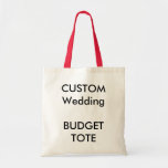 Custom Budget Tote Bag (red Colour Handles) at Zazzle