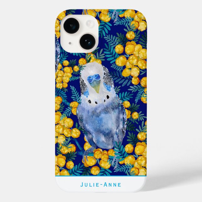 Custom Budgie And Wattle Case-Mate iPhone Case (Back)