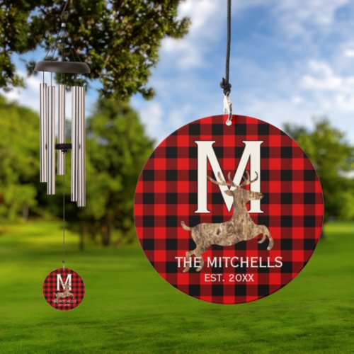 Custom Buffalo Lumberjack Plaid Checks Pattern Wind Chime