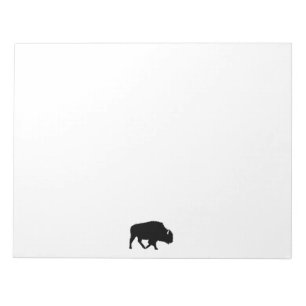Custom Buffalo Silhouette Notepad