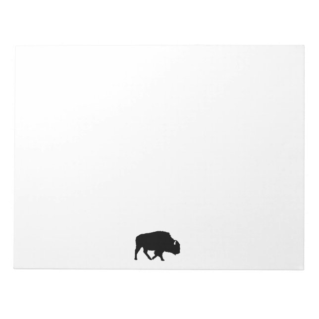 Custom Buffalo Silhouette Notepad (Front)