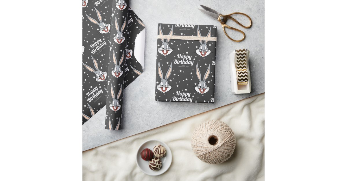 Custom BUGS BUNNY™ Happy Birthday Wrapping Paper | Zazzle