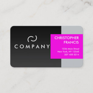 Custom built professional magenta business card