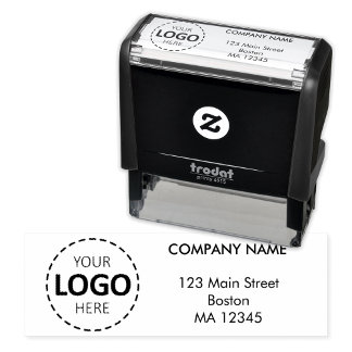 Custom Buisness Logo & Address Self-inking Stamp