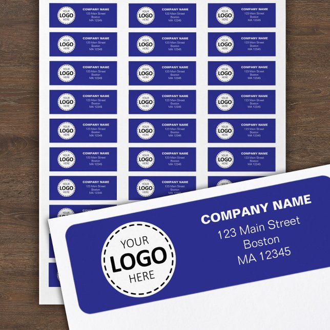 Custom Buisness Logo & Return Address Blue Label (Creator Uploaded)